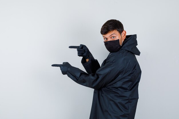 Expressive young man posing in the studio