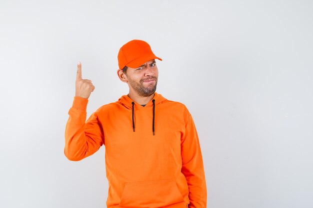 Expressive young man posing in the studio