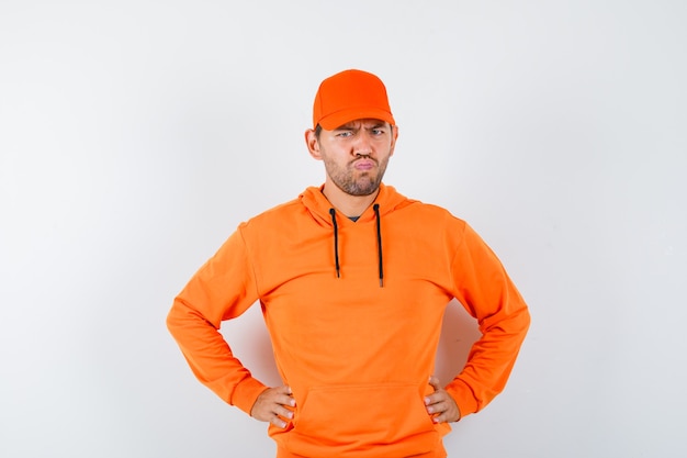 Expressive young man posing in the studio