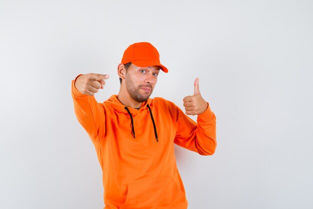 Expressive young man posing in the studio