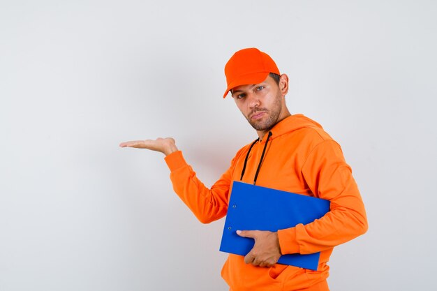 Expressive young man posing in the studio