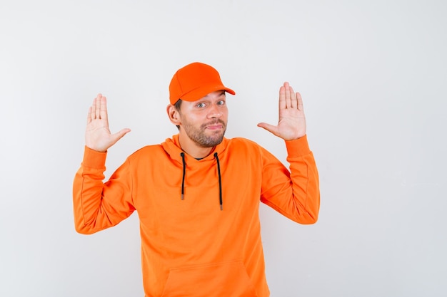 Expressive young man posing in the studio