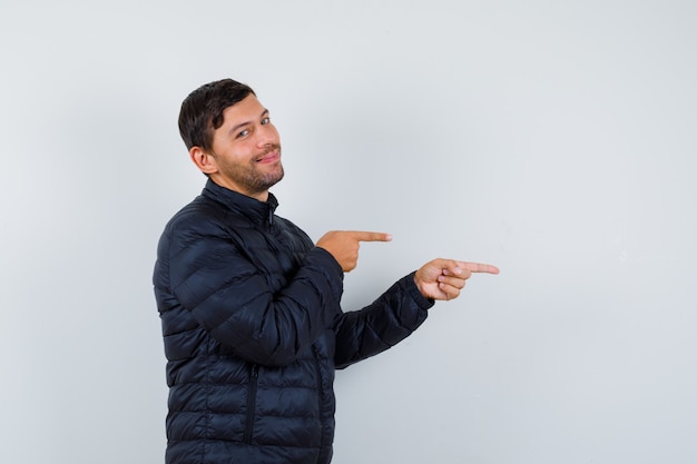 Expressive young man posing in the studio