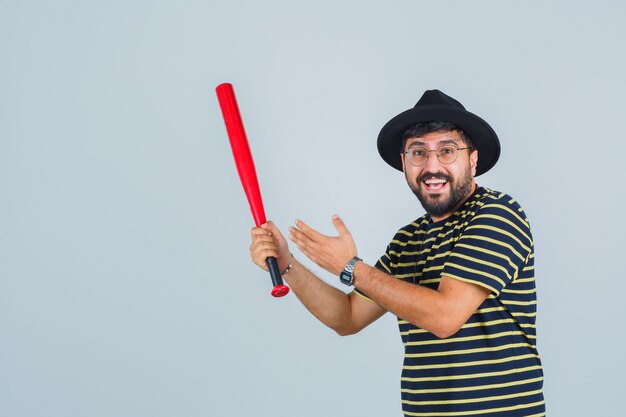 Expressive young man posing in the studio