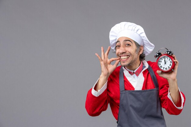 Expressive young man posing for winter holidays