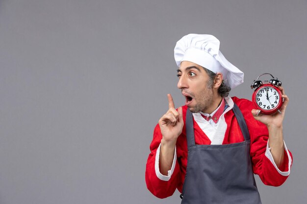 Expressive young man posing for winter holidays