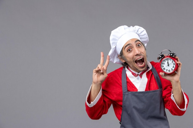 Expressive young man posing for winter holidays