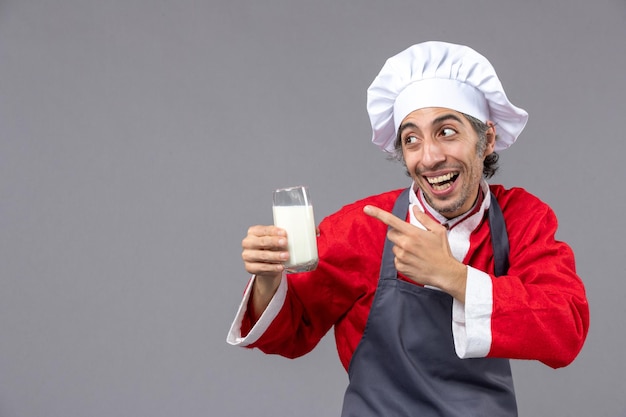 Expressive young man posing for winter holidays