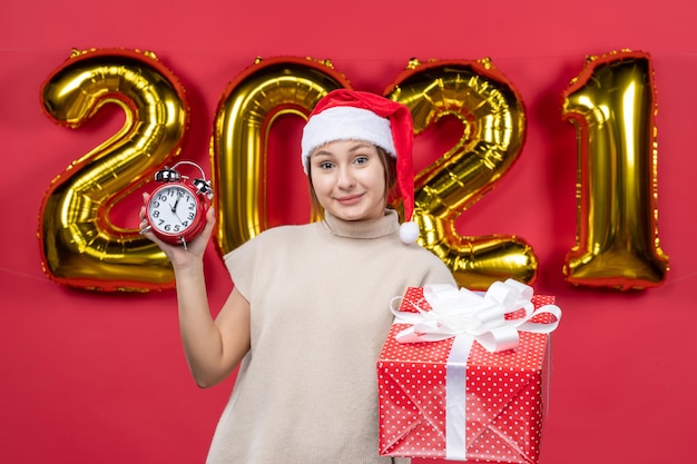 Expressive young person posing for New year Eve