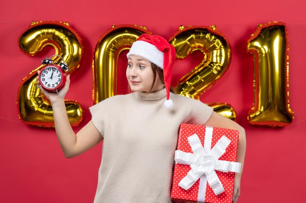 Expressive young person posing for New year Eve