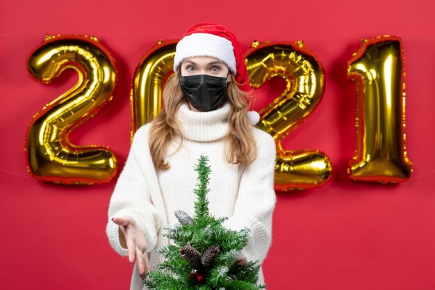 Free photo expressive young person posing for new year eve