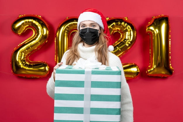 Free photo expressive young person posing for new year eve