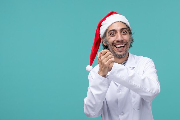 Expressive young person posing for winter holidays