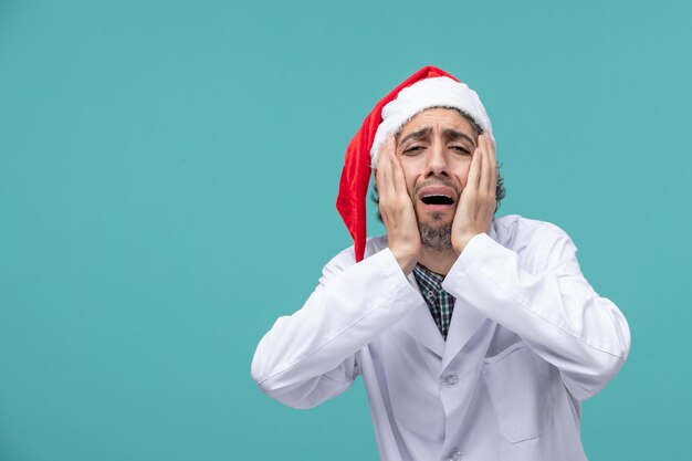 Expressive young person posing for winter holidays