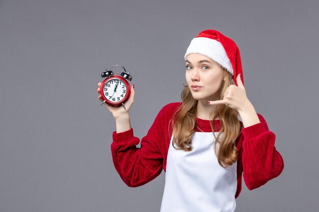 Expressive young person posing for winter holidays