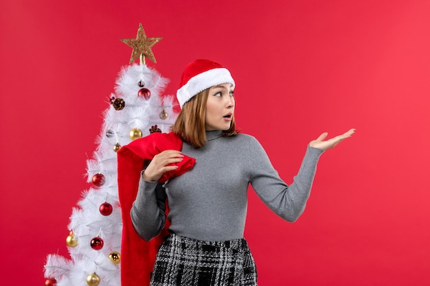 Free photo expressive young person posing for winter holidays