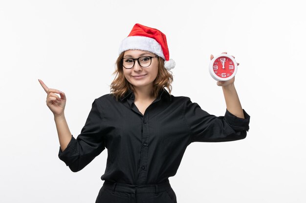 Expressive young person posing for winter holidays