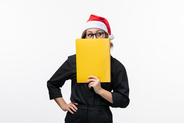 Expressive young person posing for winter holidays