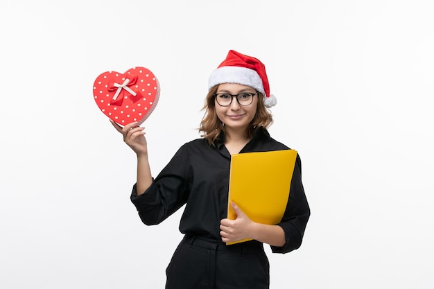 Expressive young person posing for winter holidays