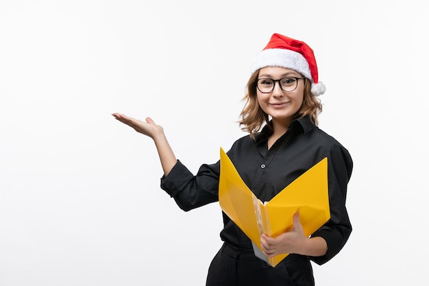 Expressive young person posing for winter holidays