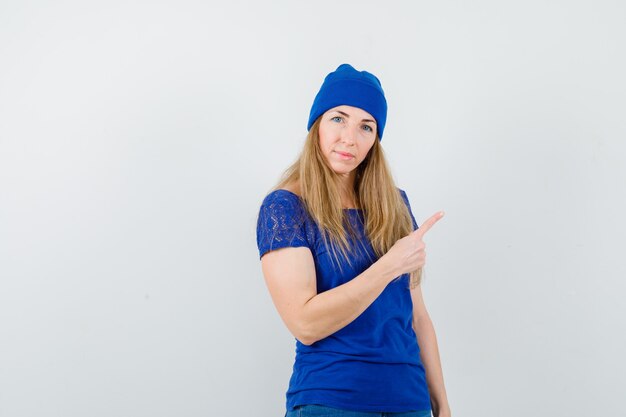 Expressive young woman posing in the studio