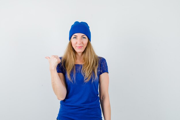 Expressive young woman posing in the studio