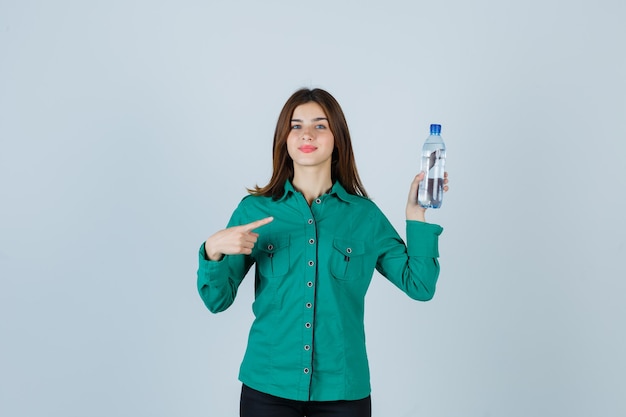 Expressive young woman posing in the studio