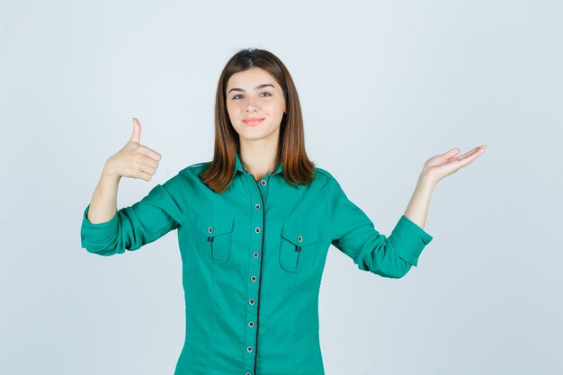 Expressive young woman posing in the studio