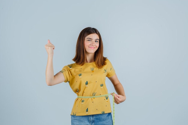 Expressive young woman posing in the studio