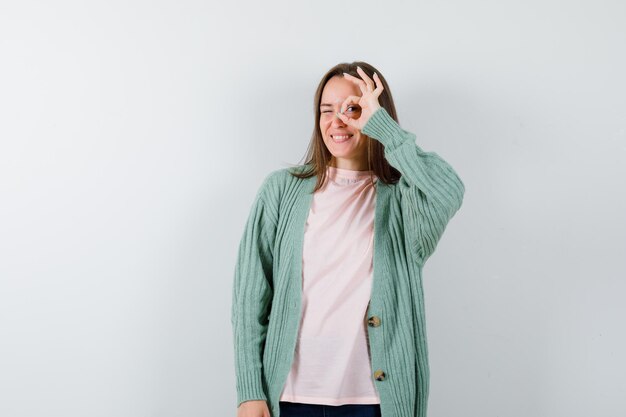 Expressive young woman posing in the studio