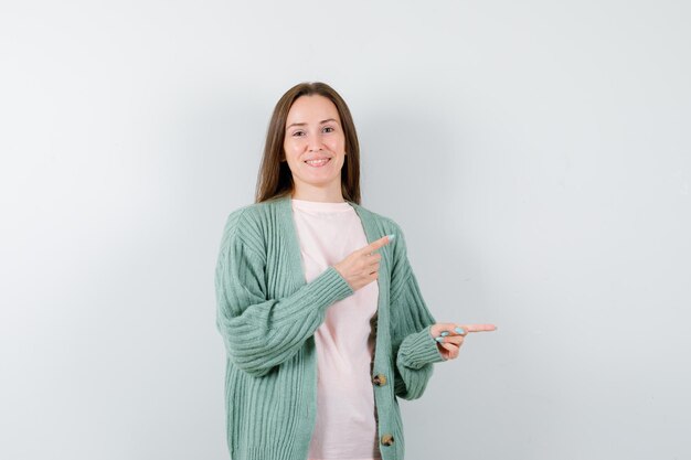 Expressive young woman posing in the studio