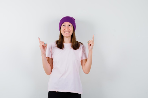 Expressive young woman posing in the studio