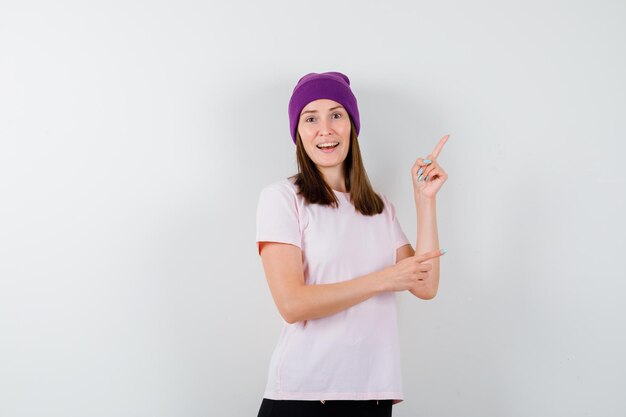 Expressive young woman posing in the studio