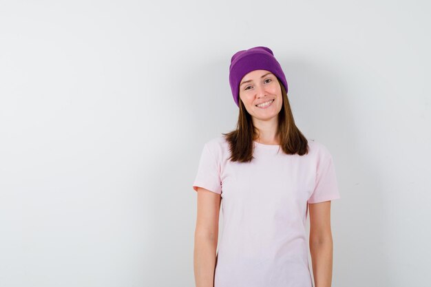 Expressive young woman posing in the studio