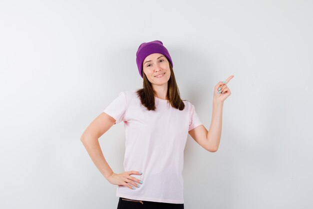 Expressive young woman posing in the studio