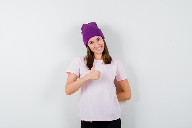 Expressive young woman posing in the studio