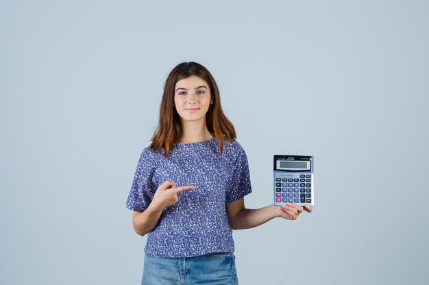 Expressive young woman posing in the studio