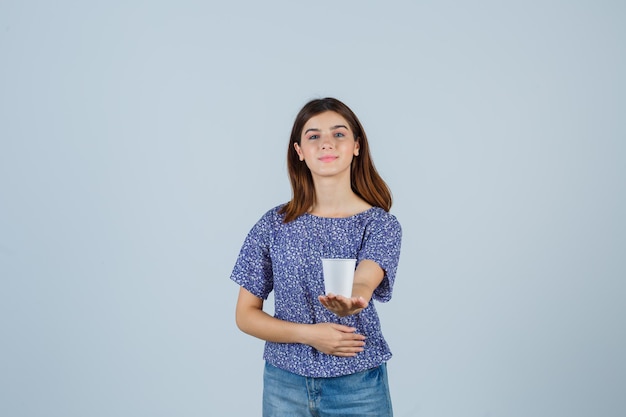 Expressive young woman posing in the studio