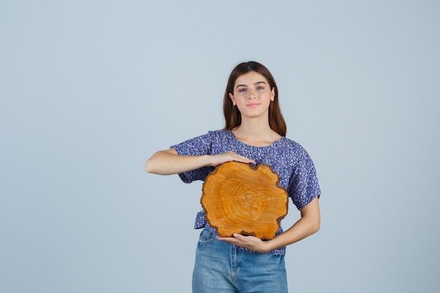 Expressive young woman posing in the studio