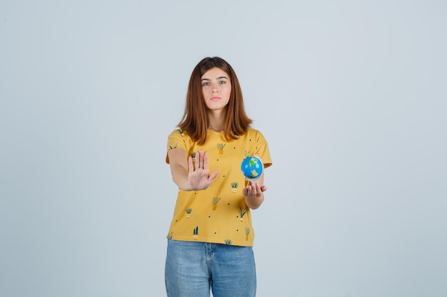 Expressive young woman posing in the studio