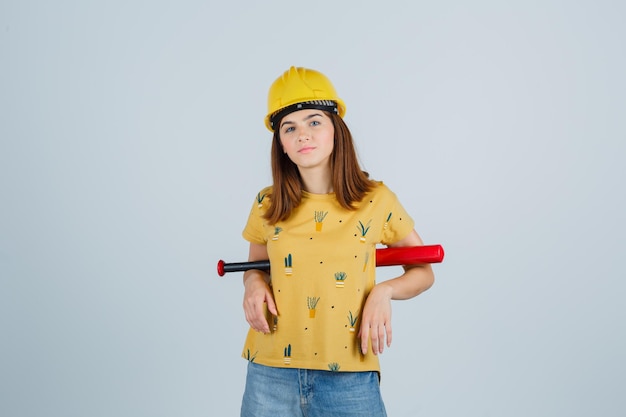 Expressive young woman posing in the studio