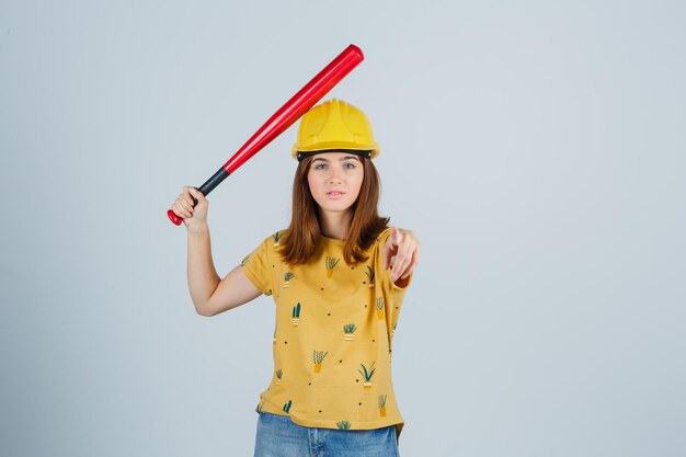 Expressive young woman posing in the studio