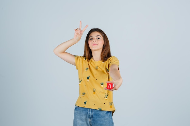 Expressive young woman posing in the studio