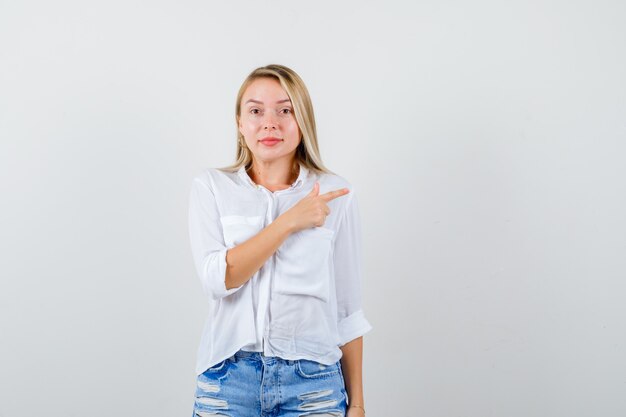 Expressive young woman posing