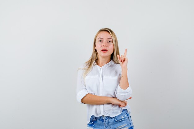 Expressive young woman posing