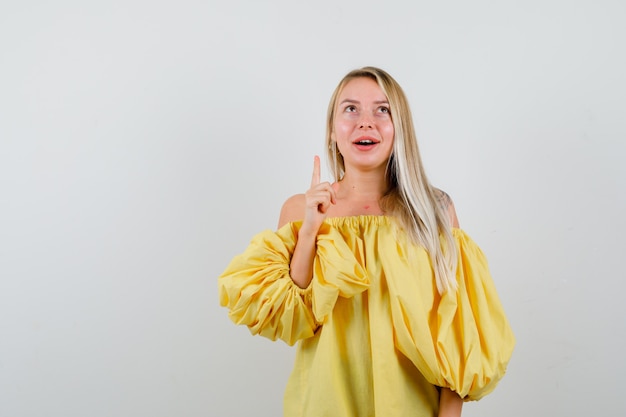 Expressive young woman posing