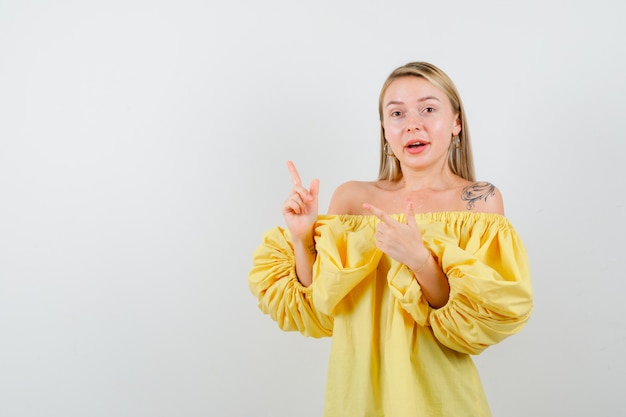 Expressive young woman posing