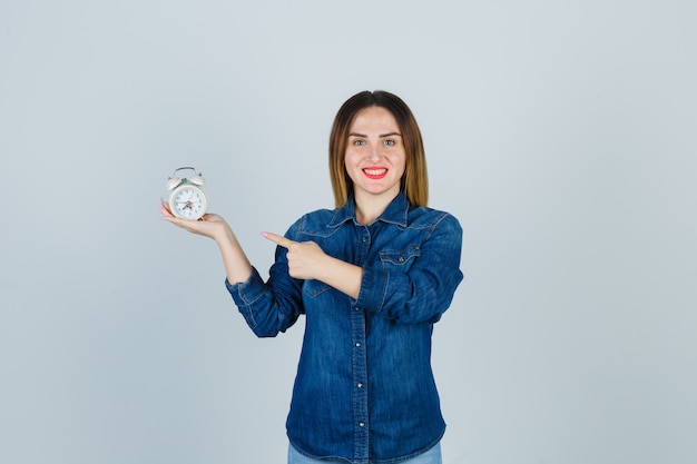 Expressive young woman posing