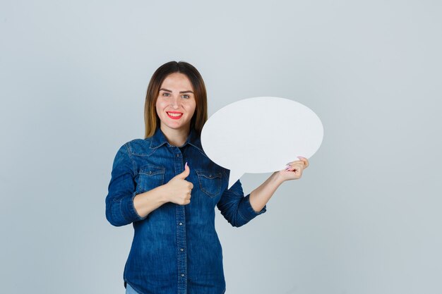 Expressive young woman posing