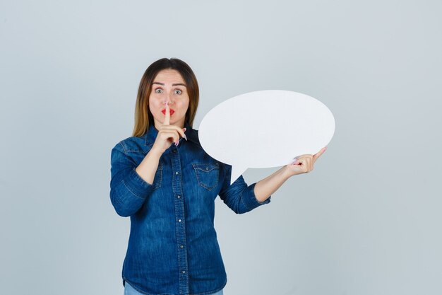 Expressive young woman posing